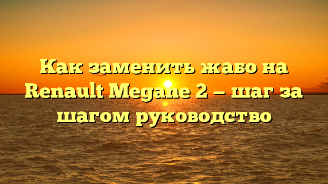 Как заменить жабо на Renault Megane 2 — шаг за шагом руководство
