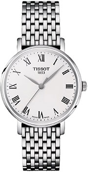 женские часы Tissot на металлическом браслете
